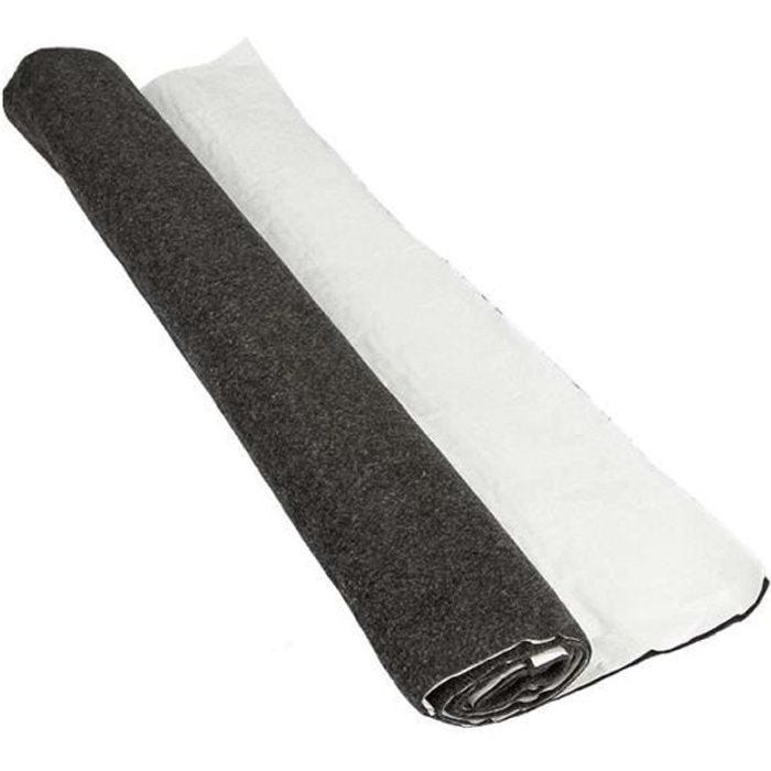 Moquette acoustique - ACV - 70 x 140 cm - Anthracite - Noir - Adhesive
