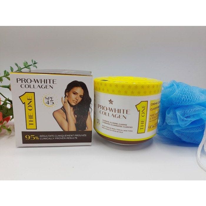 Creme Concentré et clarifiant, pro white collagen et beurre de karité, pas éclaircissant, mais clarifiant pour tout type de peau