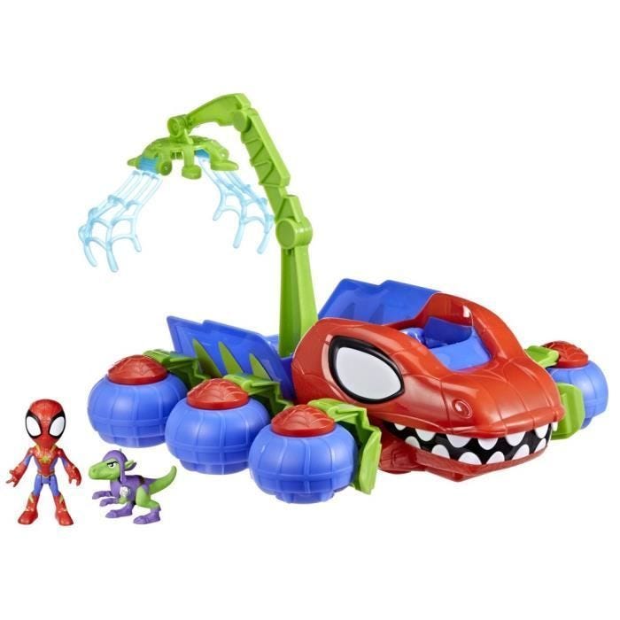 Spidey Véhicule Dino-Webs avec jouets Spider-Man, à partir de 3 ans, Spidey et ses Amis Extraordinaires