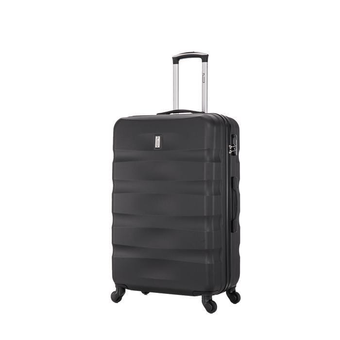 CELIMS FRANCE - Valise Grande Taille Aerowave | Taille Soute 23kg | 75cm | Serrure Intégré | ABS | Noir