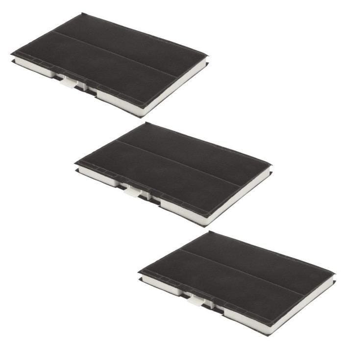 Filtres de charbon actif - BOSCH - 00705432 - Lot de 3 - Compatible avec plusieurs hottes