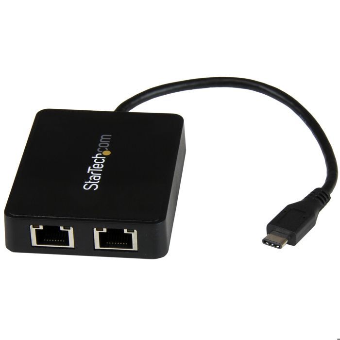 STARTECH Adaptateur réseau USB-C vers 2 ports Gigabit Ethernet - Convertisseur USB Type-C vers 2 x RJ45