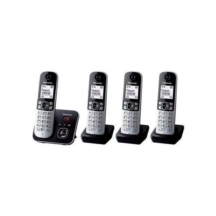 Téléphone numérique sans fil - PANASONIC - KXTG6824FRB - Répondeur - 120 numéros - LCD