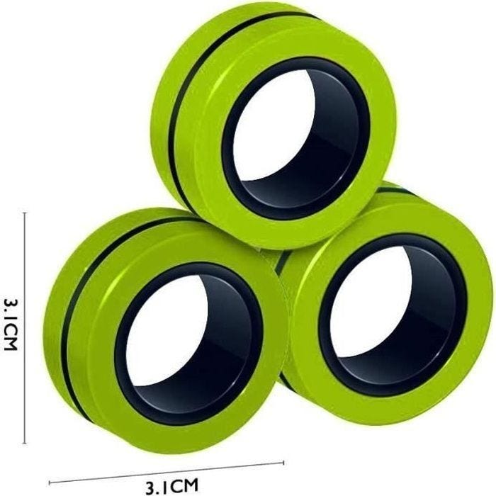 PIMPIMSKY Jouets Magnétiques de Décompression Hand Spinner Fingears Anneaux Anti-Stress Anneau De Doigt Jouets De Décom