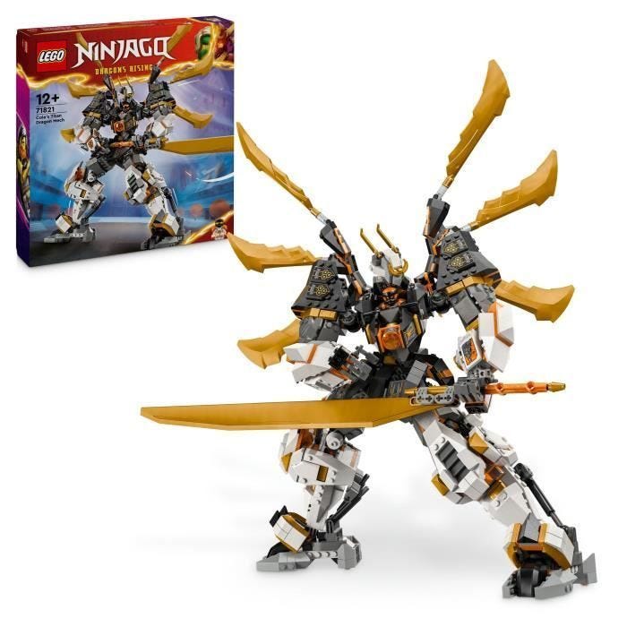 LEGO® NINJAGO® 71821 Le dragon Titan de Cole - Jouet d’aventure et robot ninja
