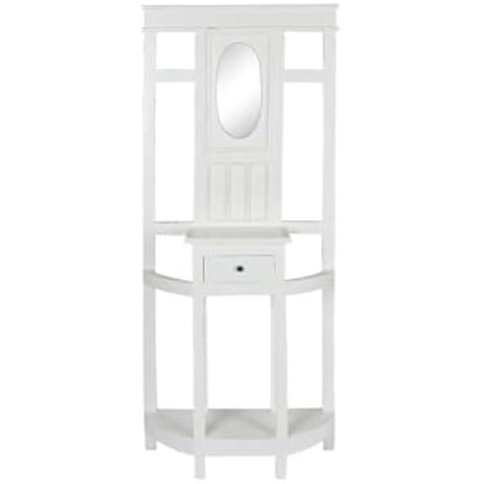 Meuble d'entrée - HOME ESPRIT - Blanc - Bois - 75 x 31 x 180 cm - Montage facile