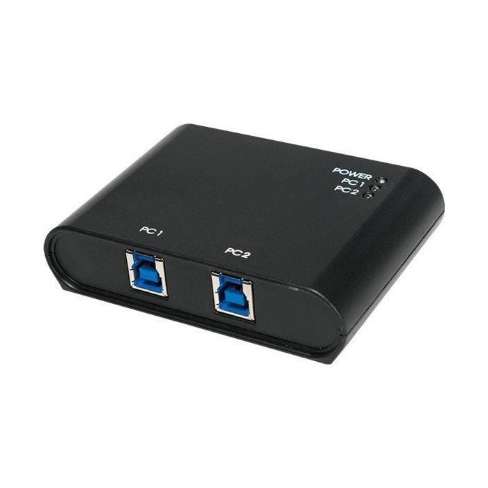 Commutateur de partage des périphériques USB - LOGILINK - UA0216 - 2 ports SuperSpeed USB 3.0 - Alimenté par USB