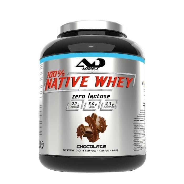 Whey native Addict Sport Nutrition - Native Whey Zero - Chocolate 2000g