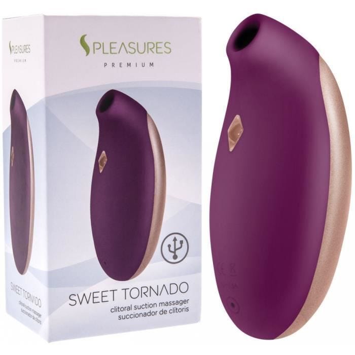 Stimulateur Clitoridien - S-Pleasures - Sweet Tornado - Violet/or - Silicone médical - 5 modes d'aspiration