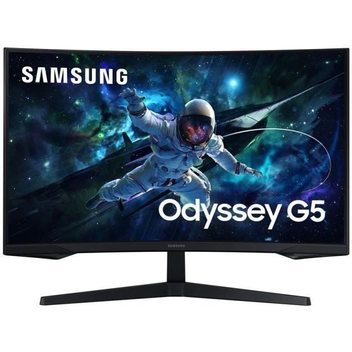 Ecran PC - SAMSUNG - G55C - 32" QHD - Dalle VA - 165Hz - 1ms - 1 HDMI 1 DP - Prise casque - Noir