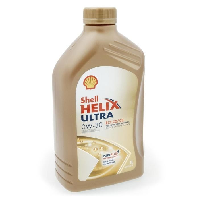 1 Litre Original Shell Helix Ultra Ect C2/C3 0W30 Huile 550046305 Api Sn Set