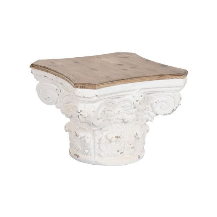 table basse style néoclassique sapin magnésium 62 cm