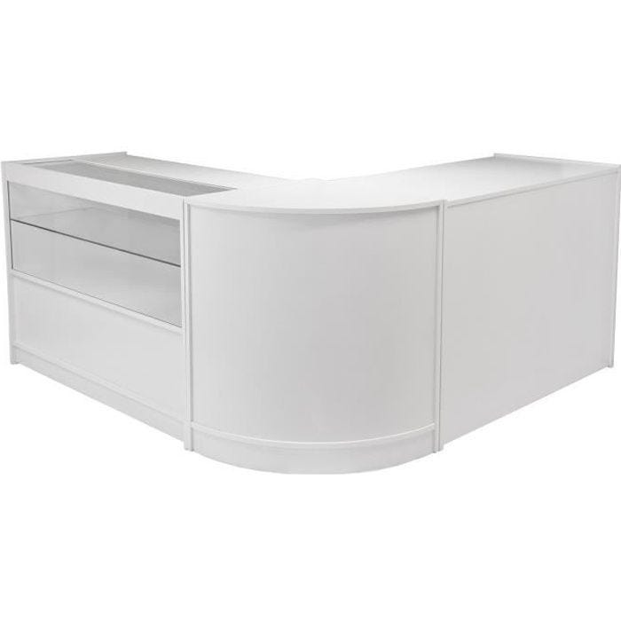 Comptoirs de Magasin Draco A1200, C1200 et CM60 Blanc-Lilas