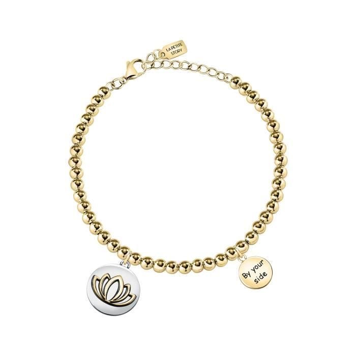 Bracelet en Métal Bicolore LA PETITE STORY - Jaune - 17 cm - Femme