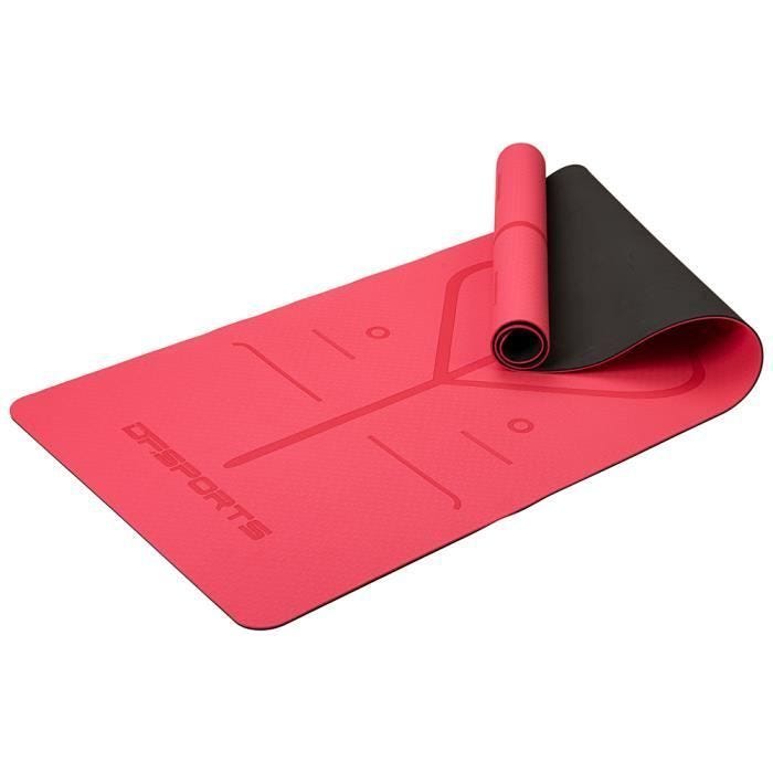 Tapis de Yoga DF SPORTS - Modèle Nirvana - Rouge