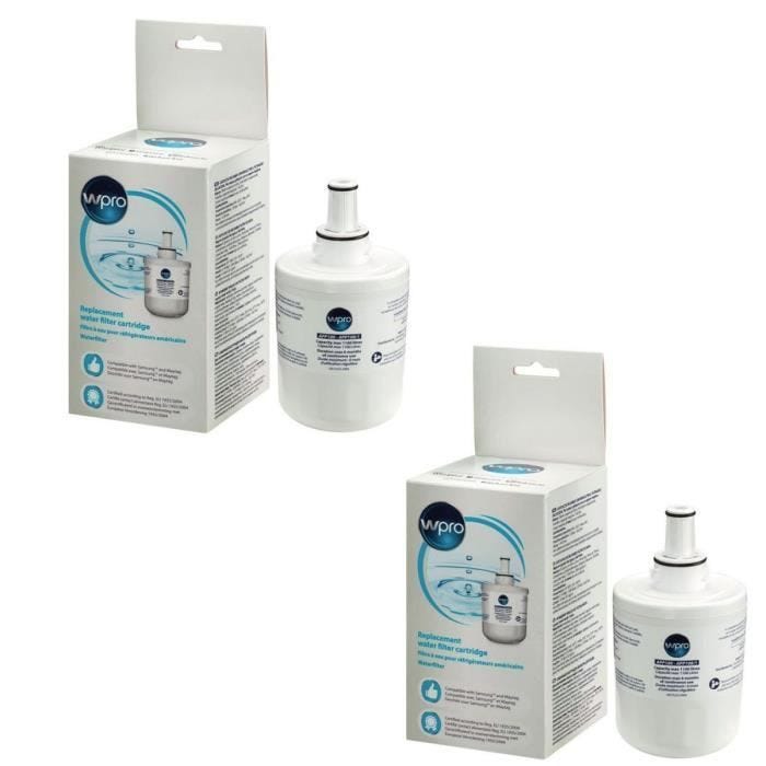 Filtres à eau - AQUAPURE - APP100 WPRO - Lot de 2 - Réfrigérateur SAMSUNG - Compatible WHIRPOOL