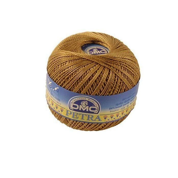 Fil DMC Petra, 100% coton, marron clair, Taille 8