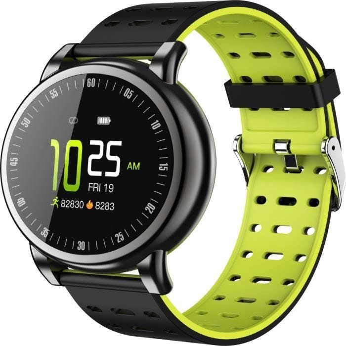 Montre Connectée Sport 1,08 Pouce Smartwatch IP67 Monitoring Cardio Sommeil Vert YONIS
