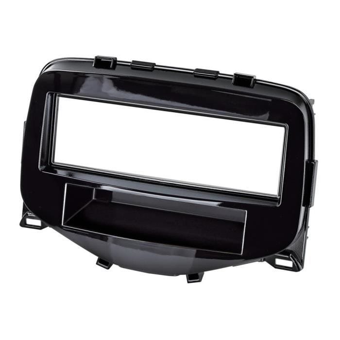 Facade Autoradio - ADNAUTO - FA336 - Compatible Citroen C1, Peugeot 108, Toyota Aygo - Noir brillant - Universel