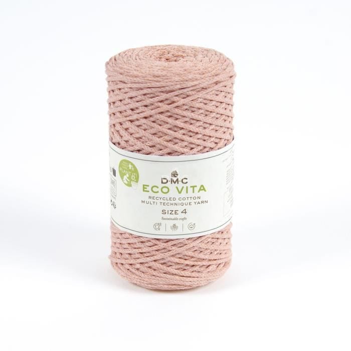 Fil Coton Recyclé - DMC - 4mm - 250g - Couleur 104 - Rose