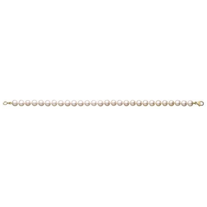 Bracelet femme - BRILLAXIS - Bracelet Brillaxis perle d'eau douce or jaune 18 carats - Couleur de la matière:Jaune Taille/Longueur: