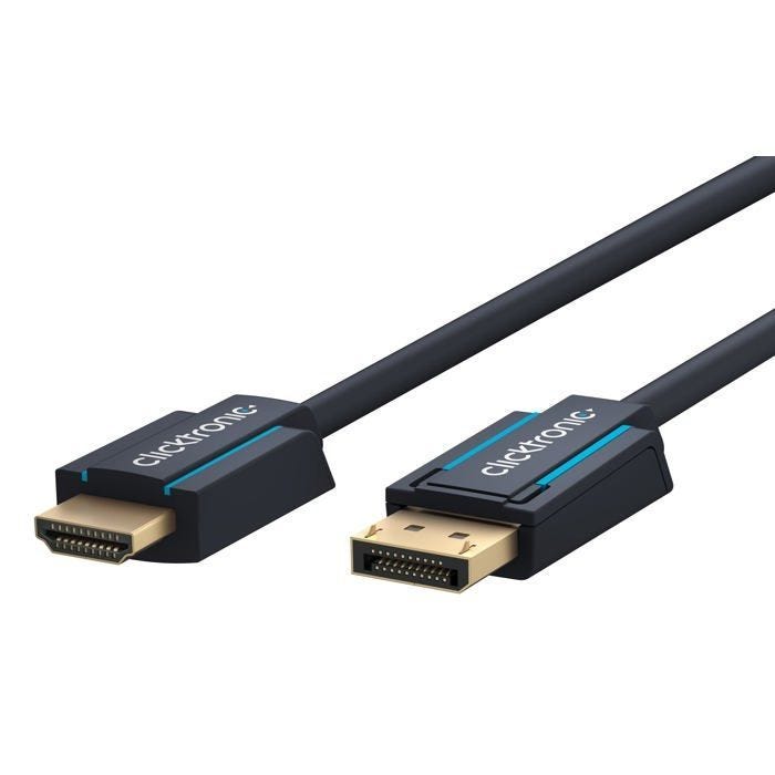 Cable - connectique tv - video - son Clicktronic - 44927 - Aktives DisplayPort-Auf-HDMIa,,-Adapterkabel (4K/60Hz) 10m