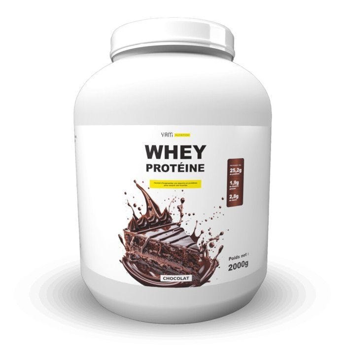 Whey concentrée Yam Nutrition - Whey Protéine - Chocolat 2000g