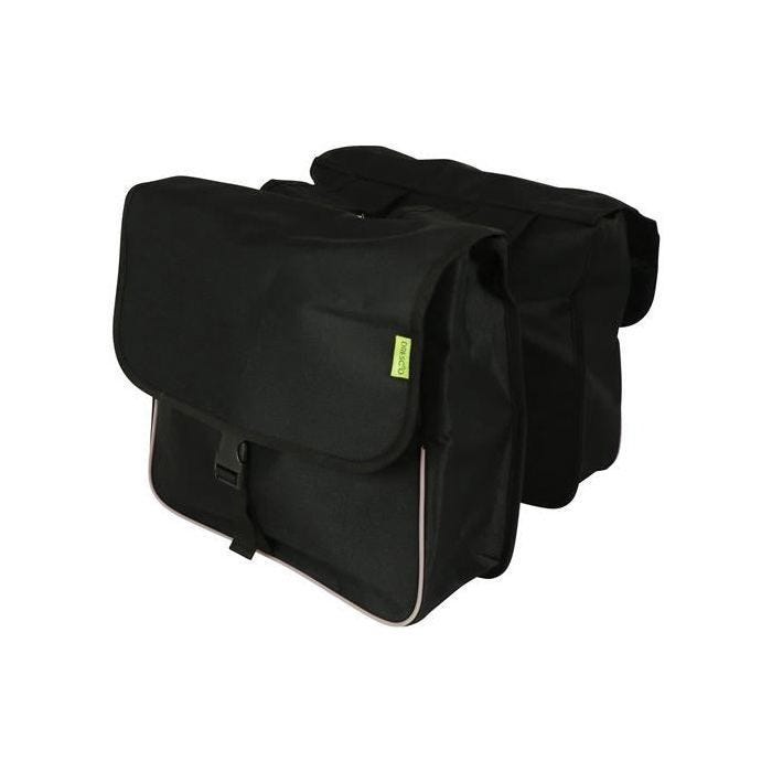 Sacoche de vélo - Dresco - Basic Shopper - 32 litres - Nylon hydrofuge - Noir réfléchissant