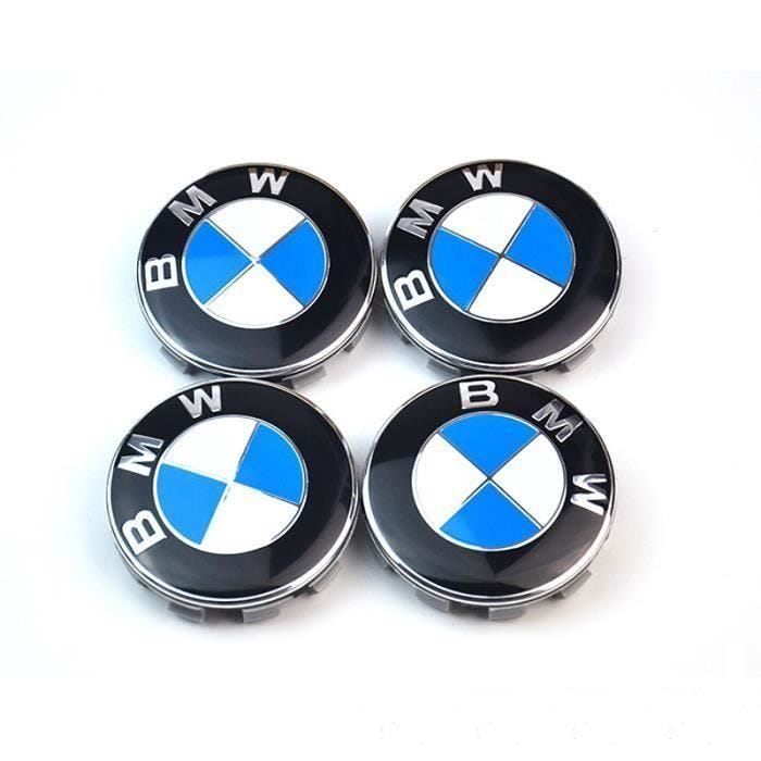 4pcs Logo Bmw 68mm Centre De Roue Cache Moyeu Jante Emblème Bleu Blancjantes Insigne