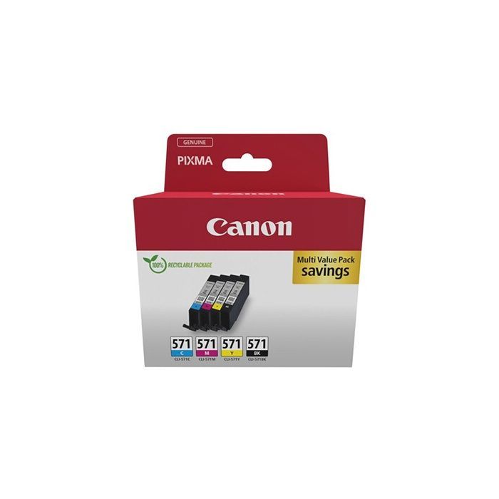 Cartouche d'encre - Canon - CLI-571 - Multi-couleurs - Jet d'encre - Pack de 4