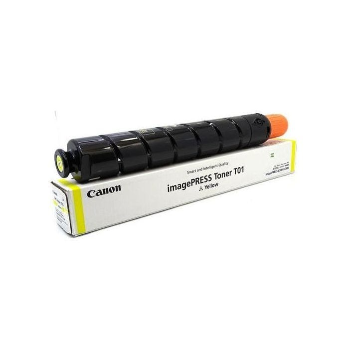 Cartouche de toner jaune Canon T01 compatible avec imagePRESS C800 - Rendement jusqu'à 39 500 pages