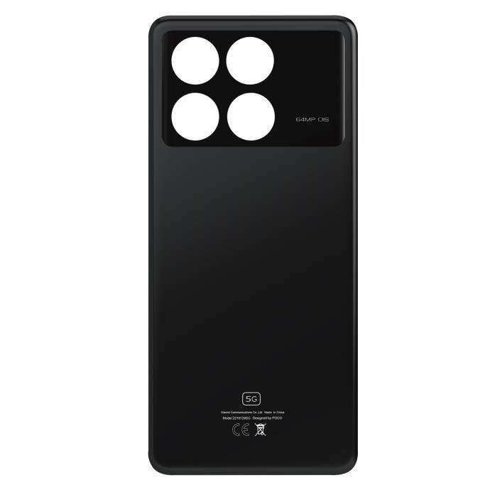 Cache batterie de remplacement pour Xiaomi Poco X6 Pro - AVIZAR - Noir - Pièce de rechange compatible