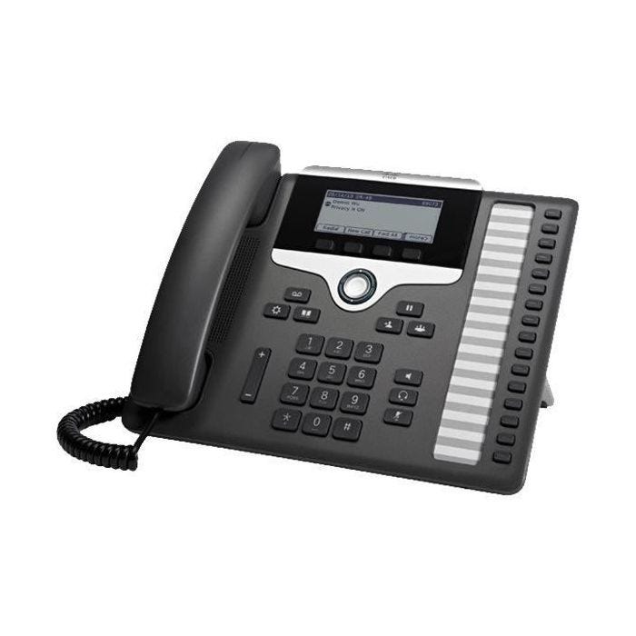 Téléphone VoIP Cisco IP Phone 7861 - SIP, SRTP - 16 lignes - Noir