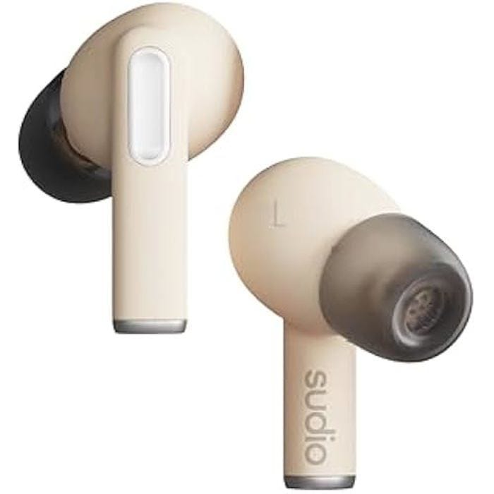 Sudio A1Pro Plage, Ecouteurs Intra-Auriculaires avec Bluetooth, Touch Control avec Support de Charge Compact sans Fil, IPX4, Active