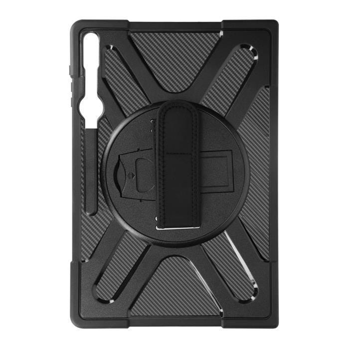 Coque - AVIZAR - Samsung Galaxy Tab S8 Ultra/S9 Ultra - Noir - Ultra-résistante - Béquille intégrée