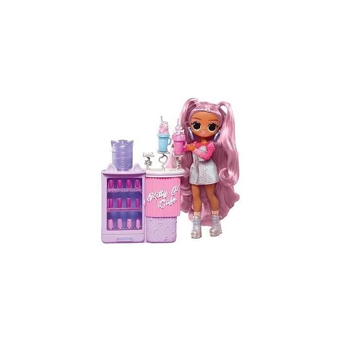 L.O.L. Surprise OMG Sweet Nails™ - Bar à ongles - Poupée mannequin Kitty K Café - Thème Café - A partir de 4 ans
