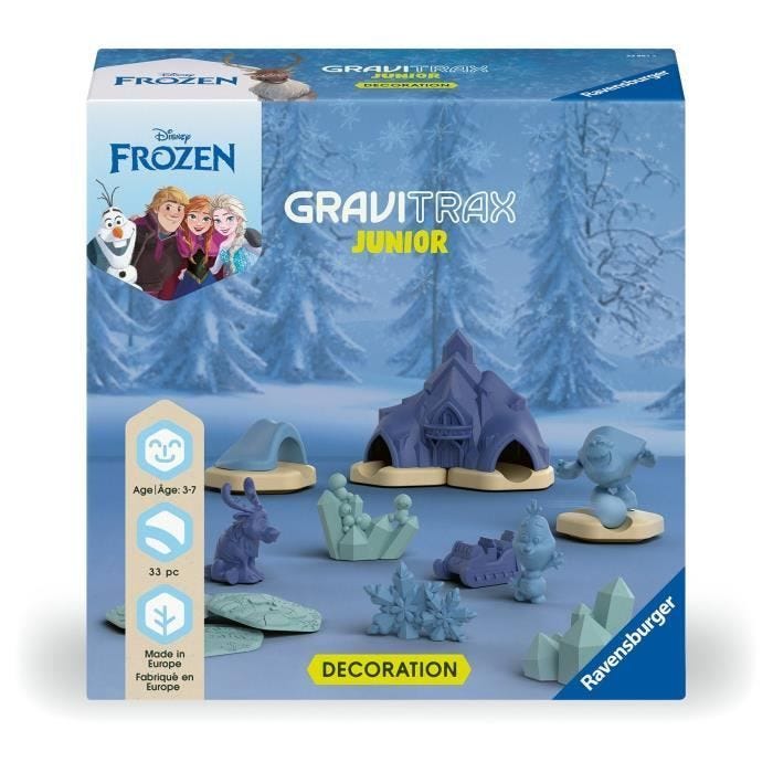 Gravitrax Junior La Reine des Neiges Set d'extension, 33 pièces, Circuit de billes, Dès 3 ans, Ravensburger 23861