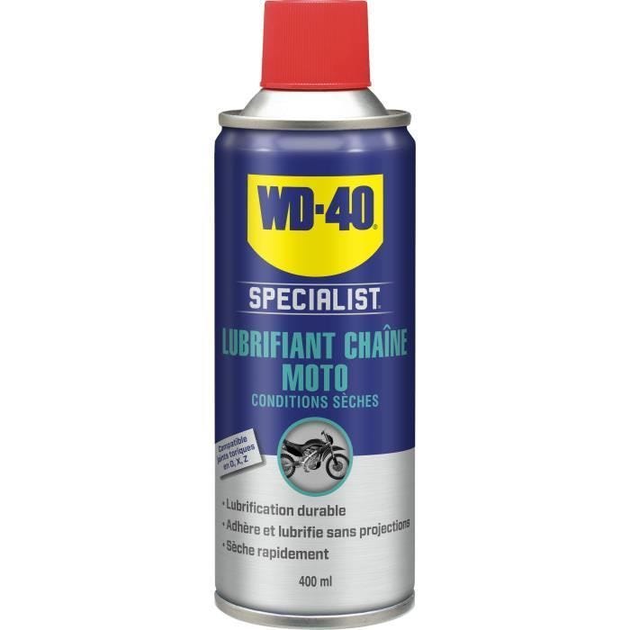 WD-40 - Lubrifiant Chaîne Moto Conditions Sèches 400Ml