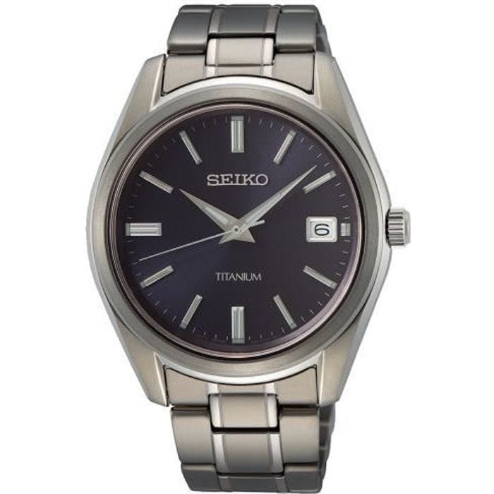 Montre - Seiko - Classique - Titane - Bracelet acier - Mouvement Quartz