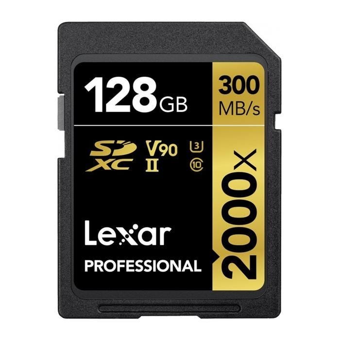 Lexar carte sd professional 2000x 128go 300 mo/s