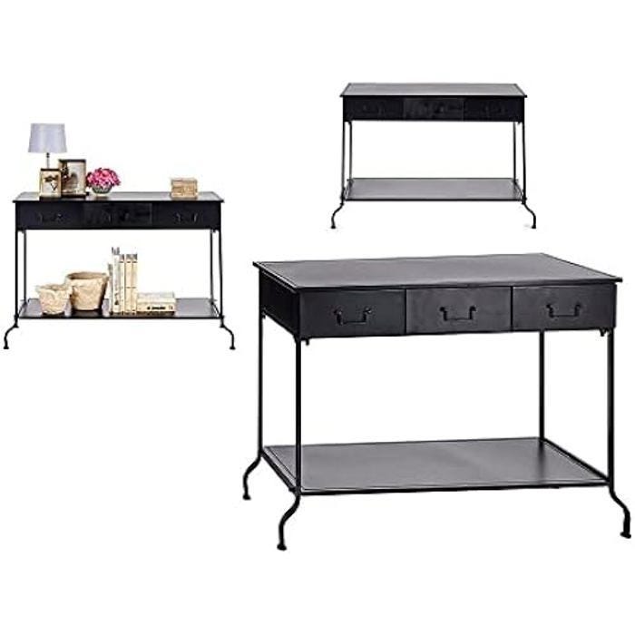 Console - GIFT DECOR - S3609231 - Métal Noir - 43 x 121 x 84,5 cm - Multicolore