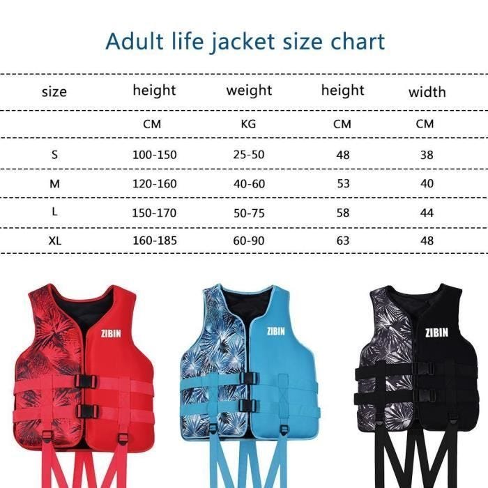 Gilet de flottabilité - MINIFINKER - Demi-rouge - Néoprène - Taille réglable - Léger et compact