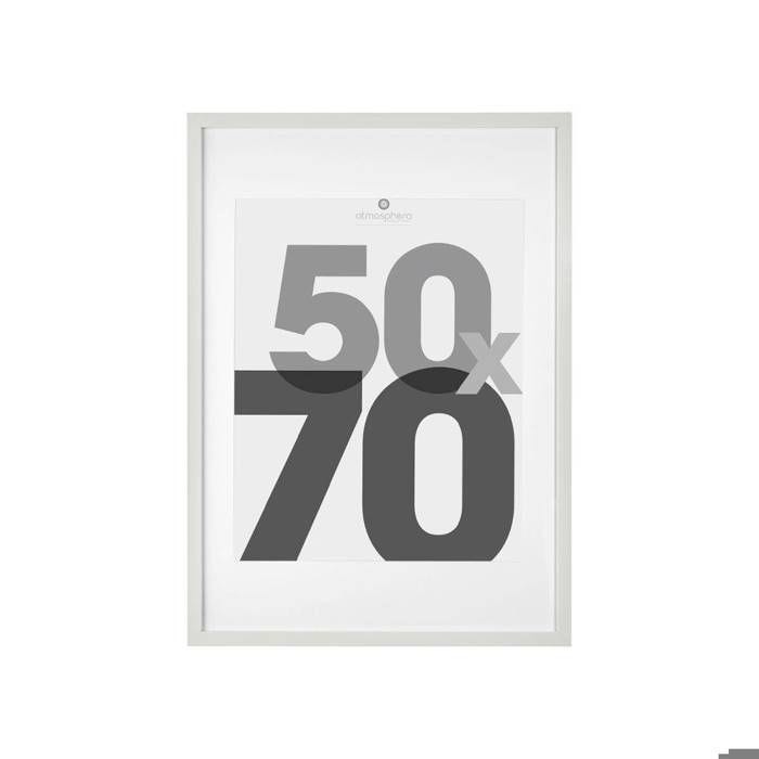 Cadre photo - ATMOSPHERA - Eva - Bois MDF - 50x70 cm - Blanc - Contemporain