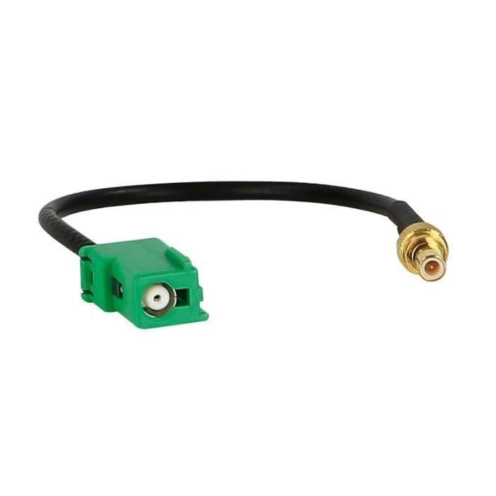 Adaptateur antenne - ACV - SMB (m) vers GT16 - 12 cm - Universel - Noir