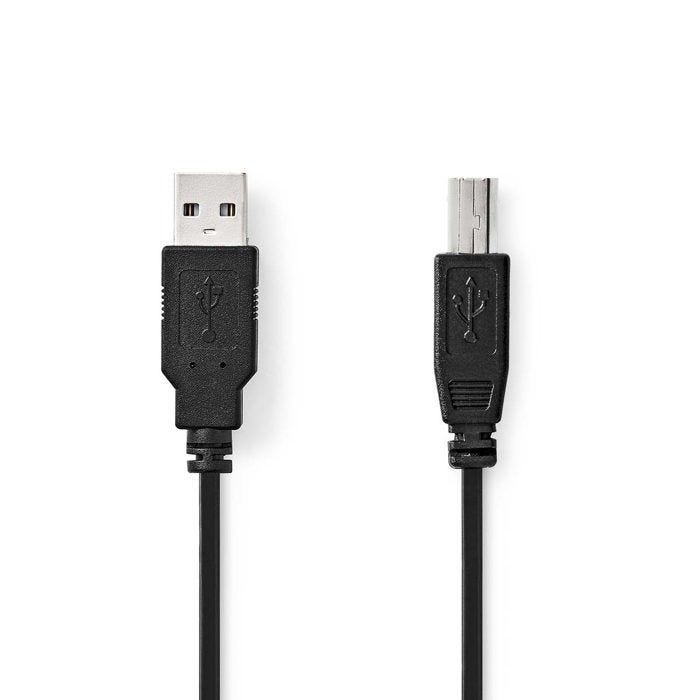 Câble USB - NEDIS - CCGL60100BK05 - 0.50 m - 10 W - 480 Mbps - Plaqué nickel