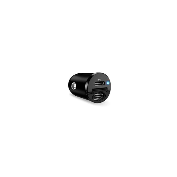 Accessoire téléphonie pour voiture Puro Adaptateur allume-cigare double ports USB-C 30W Noir