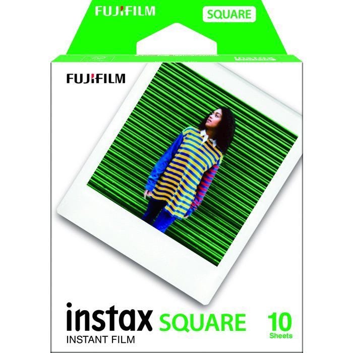 Papier photo instantané Fujifilm Papier photo Film pour Instax Square (10 tirages)