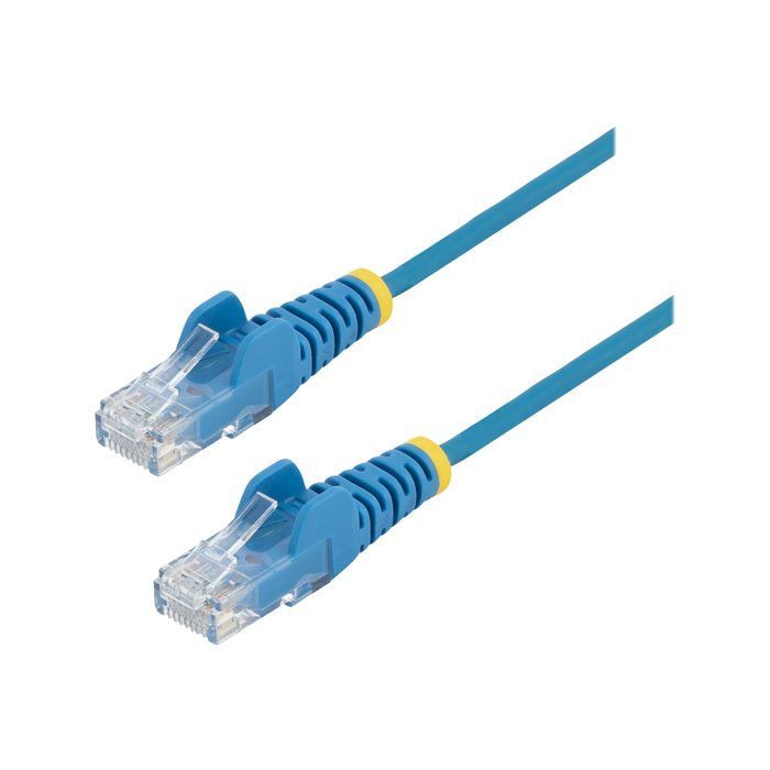 StarTech Câble réseau Ethernet RJ45 Cat6 de 2,5 m - Bleu (Cable - Blue Slim CAT6 Patch Cord 2.5m) - N6PAT250CMBLS