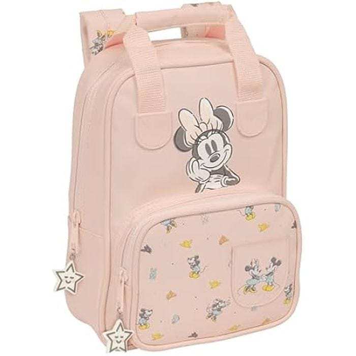 Sac à dos pour enfant Minnie Mouse Baby - SAFTA - Rose - Tissu recyclable - Idéal pour les enfants de différents