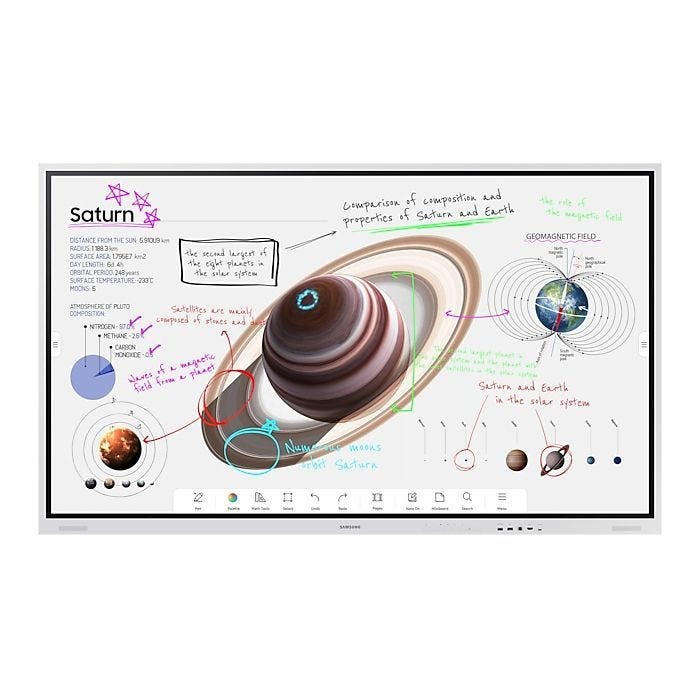 Écran LCD 75" - Samsung - Flip Pro WM75B - 4K - Tactile - Communication interactive